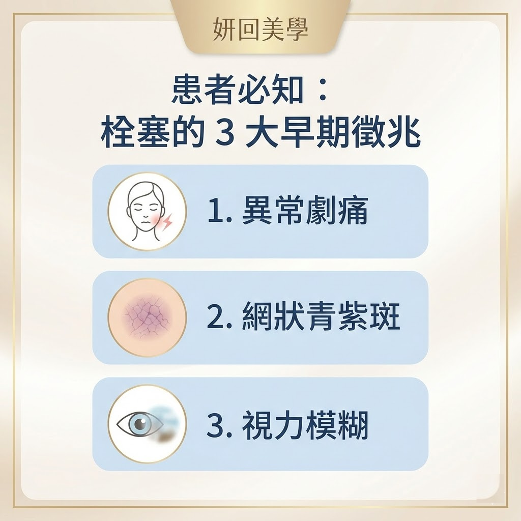 栓塞徵兆示意圖